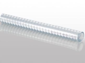ПВХ напірно-смоктувальний шланг прозорі з металічним спіралним армуванням 